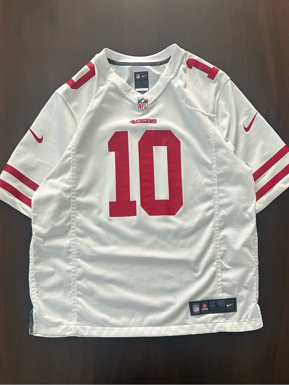 Nike Jimmy Garoppolo San Francisco 49ers White Away Jersey NFL Men's Large L